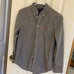 EUC Boys Ralph Lauren plaid Collar Dress Shirt